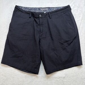 Robert Graham Shorts Mens 36 Black Casual Stretch Flat Front Designer